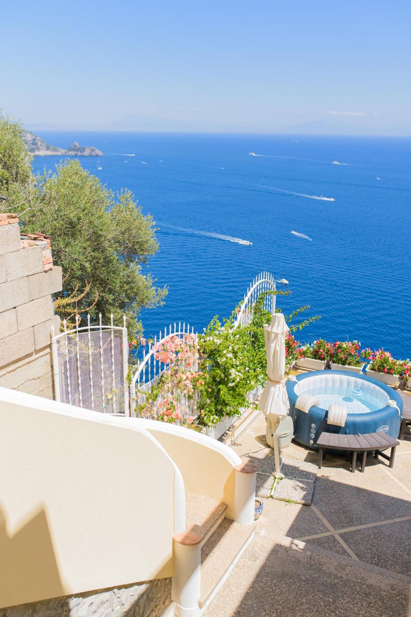 Villa Cristina -No Steps-Amalfi Coast Views -Hot Tube Praiano Εξωτερικό φωτογραφία