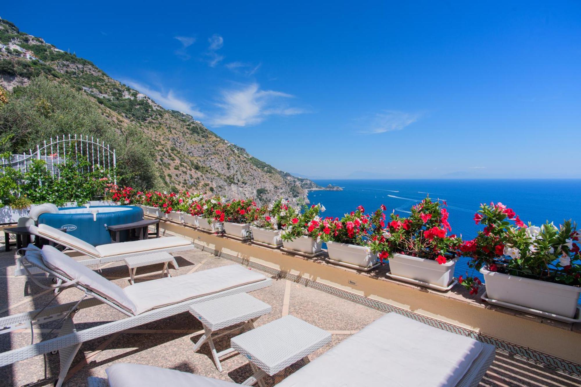 Villa Cristina -No Steps-Amalfi Coast Views -Hot Tube Praiano Εξωτερικό φωτογραφία