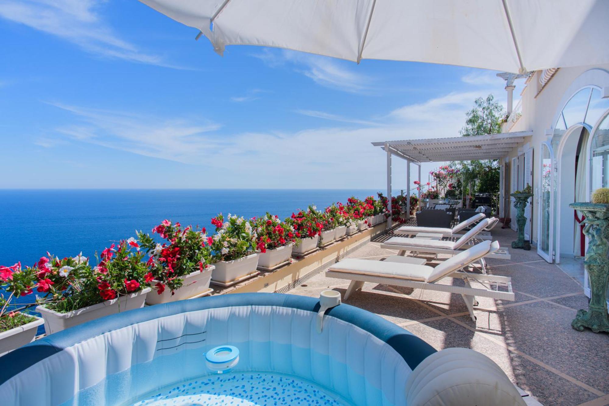 Villa Cristina -No Steps-Amalfi Coast Views -Hot Tube Praiano Εξωτερικό φωτογραφία